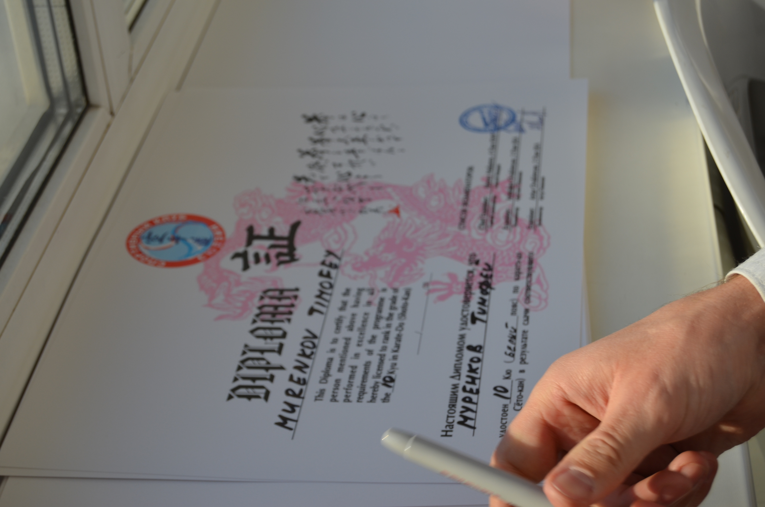 диплом каратэ